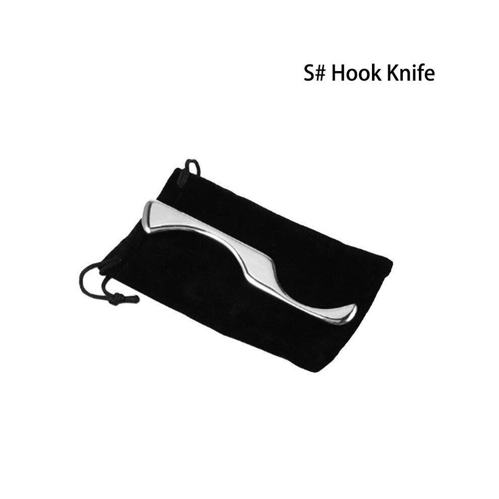 Dechoicelife (A-Hook Board) Stainless Steel Fascial Knife Gua Sha Tools Deep Tissue Massage Therapy Guasha Scraping Board Manual Muscles Massager