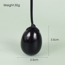 (a-35x25 mm) Big Size Yoni Egg Set 50*35 mm Natural Obsidian Healing Massage Ball Kegel Exercise Tool Pelvic Floor Muscle Vaginal Massager
