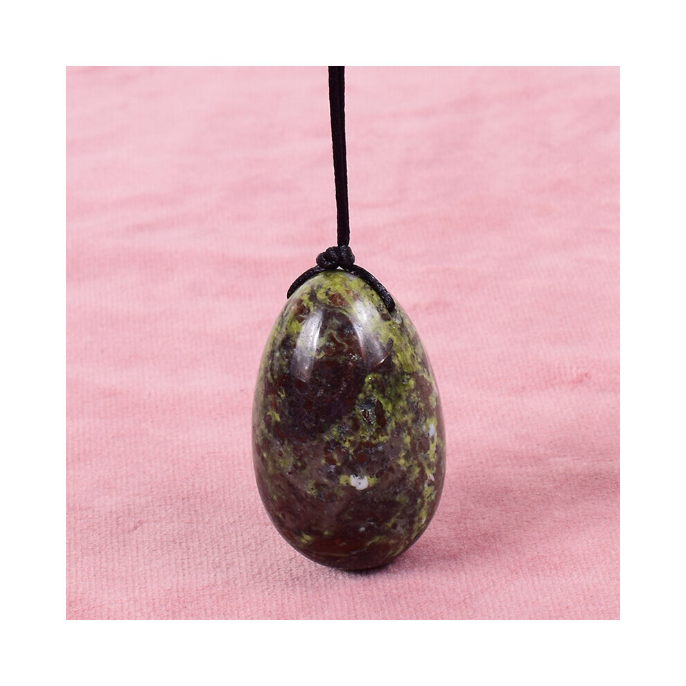 Dechoicelife (A-Dragon Blooded) Drill 40X25mm Yoni Egg Natural Stone Kegel Massage Ball Crystal Rose Quartz Jade Healing Pelvic Floor Muscle Vaginal Care Tool
