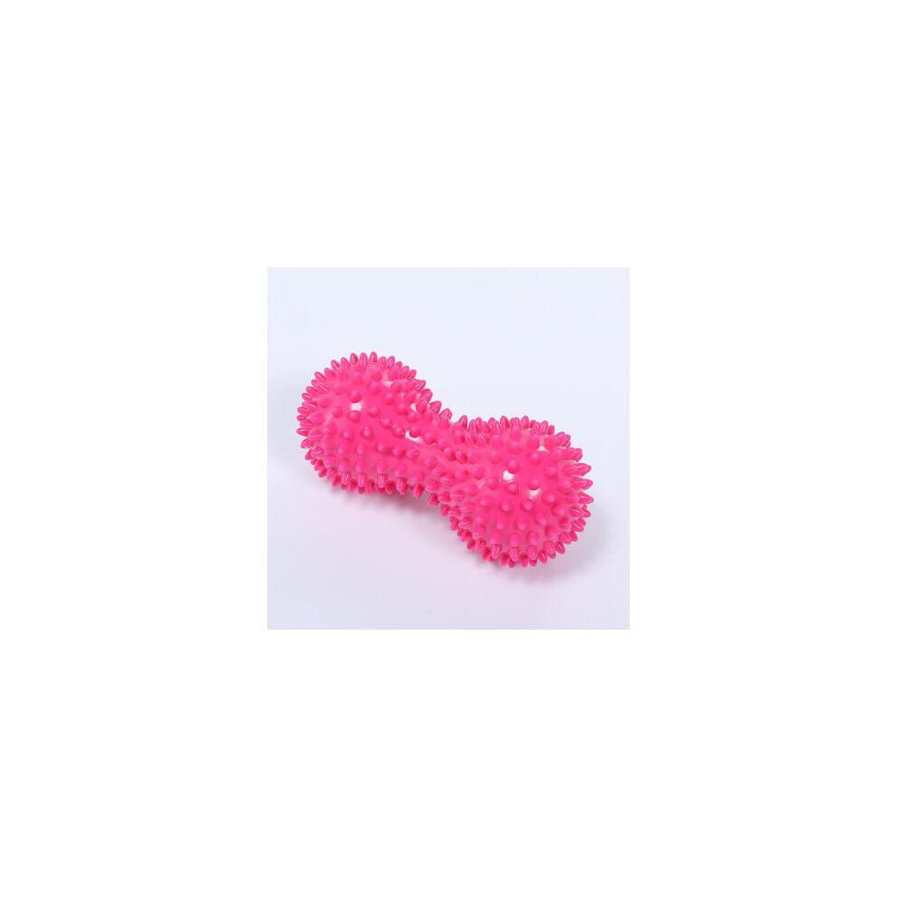 Dechoicelife Red (A-Rose ) Peanut Massage Ball Hedgehog Sensory Training Grip Ball Muscle Pain Stress Sensory Ball Foot Muscle Massager Relaxation