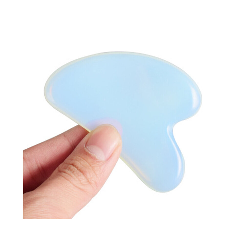 Dechoicelife (A-Guasha) Natural Opal Jade Roller Gouache Scraper For Face Gua Sha Massage Tool Set Facial Roller Massager Guasha Board Jade Massager