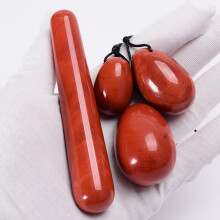 (a-red jasper) Massage Egg Yoni Stick Set Jade Rose Quartz Crystal Ball Health Pelvic Floor Muscle Vagina Massager Kegel Exercise Care Tool