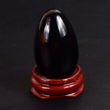 (a-obsidian 40X25mm) Wholesale 40*25 Medium Yoni Egg Natural Stone Healing Jade Crystal Undrilled Massage Ball Kegel Exercise Vaginal Health Tool