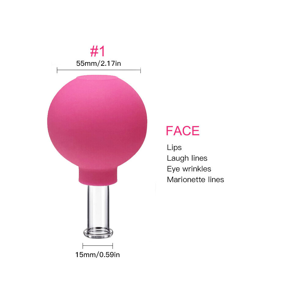 Dechoicelife (A-Rose01(Face)) Rubber Massage Body Cups Vacuum Cupping Glasses Face Skin Lifting Body Facial Cups Anti Cellulite Chineses Cupping Therapy Tool