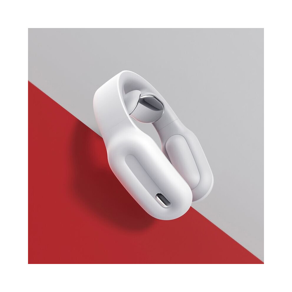 Dechoicelife White (A-) Electric Pulse Neck Massager Rechargeable Usb Cervical Traction Therapy Massage Stimulator Pain Relief Heating Function
