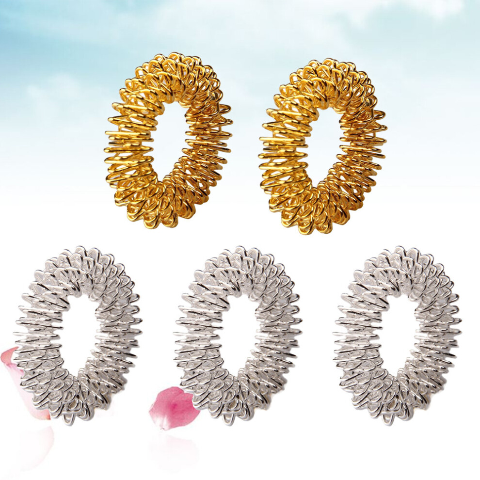 Dechoicelife Ring Finger Acupressure Rings Sensory Spiky Chinese Metal Depression Rin