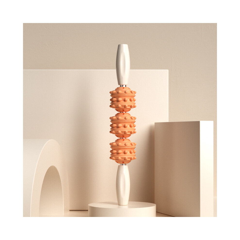 Dechoicelife (A-A) Muscle Relaxation Massage Stick Roller Wolf Tooth Stick Anti Cellulite Fitness Exercise Body Leg Slimming Massager Fascia Stick
