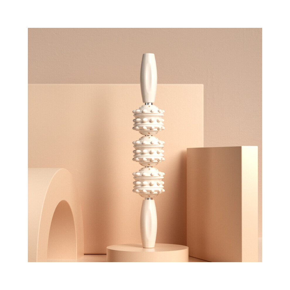 Dechoicelife (A-C) Muscle Relaxation Massage Stick Roller Wolf Tooth Stick Anti Cellulite Fitness Exercise Body Leg Slimming Massager Fascia Stick