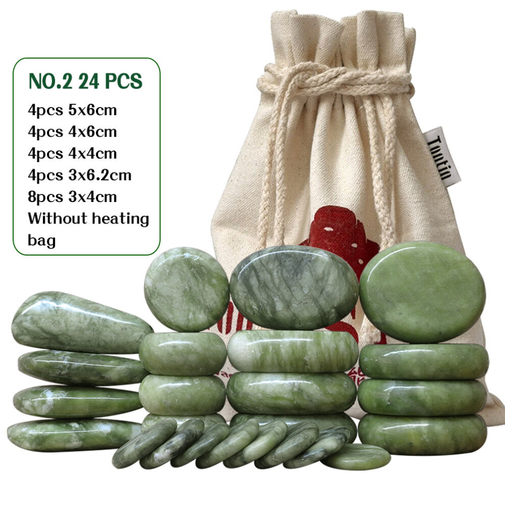 Dechoicelife (A-No2 No Heater) Tontin Jade Glaze Hot Stone Massage Set Massager Back Massageador Health Care Stones For Massage Spine Basalt Lava Stone Spa