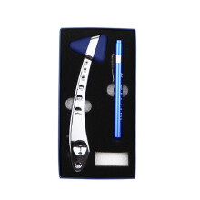 (a-Blue) Medical Neurological Massager Percussor Diagnostic Reflex Percussion Hammer LED Penlight Otoscope Ear Eye First Aid Torch Set