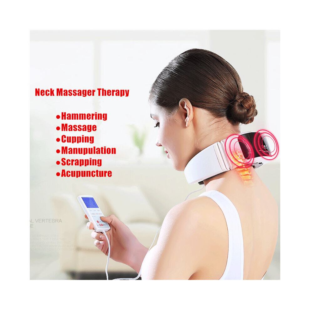 Dechoicelife Vibration Pulse Neck Infrared Heating Massager Far Infrared Heating Hammering Massage Cupping Manupulation Scrapping Acupuncture