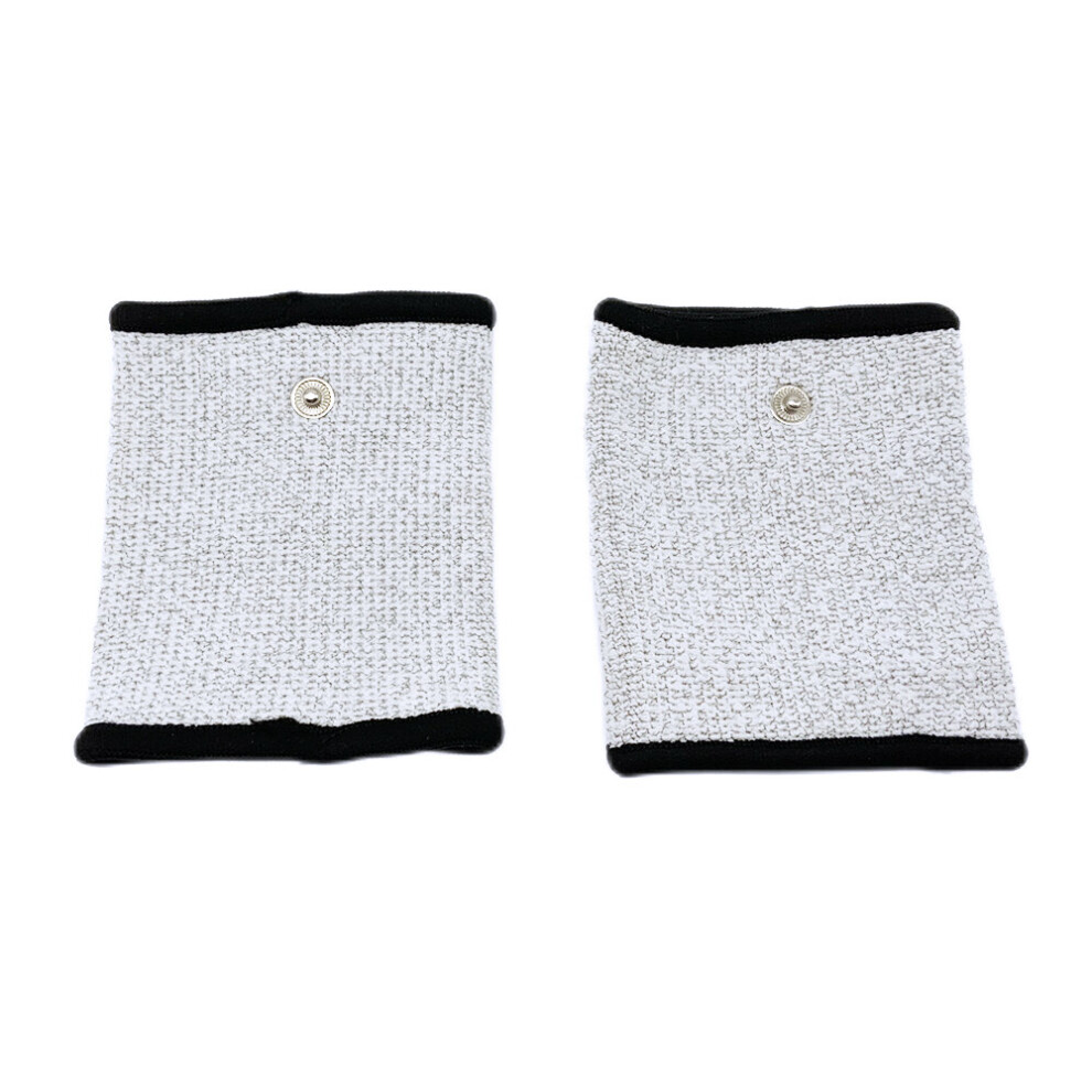 Dechoicelife Silver (A-1 Pairs Bracers) Tens Ems Electrode Massager Accessories Slippers Glove Sock Bracer Cable Conductive Fiber For Body Massage Electric Tools