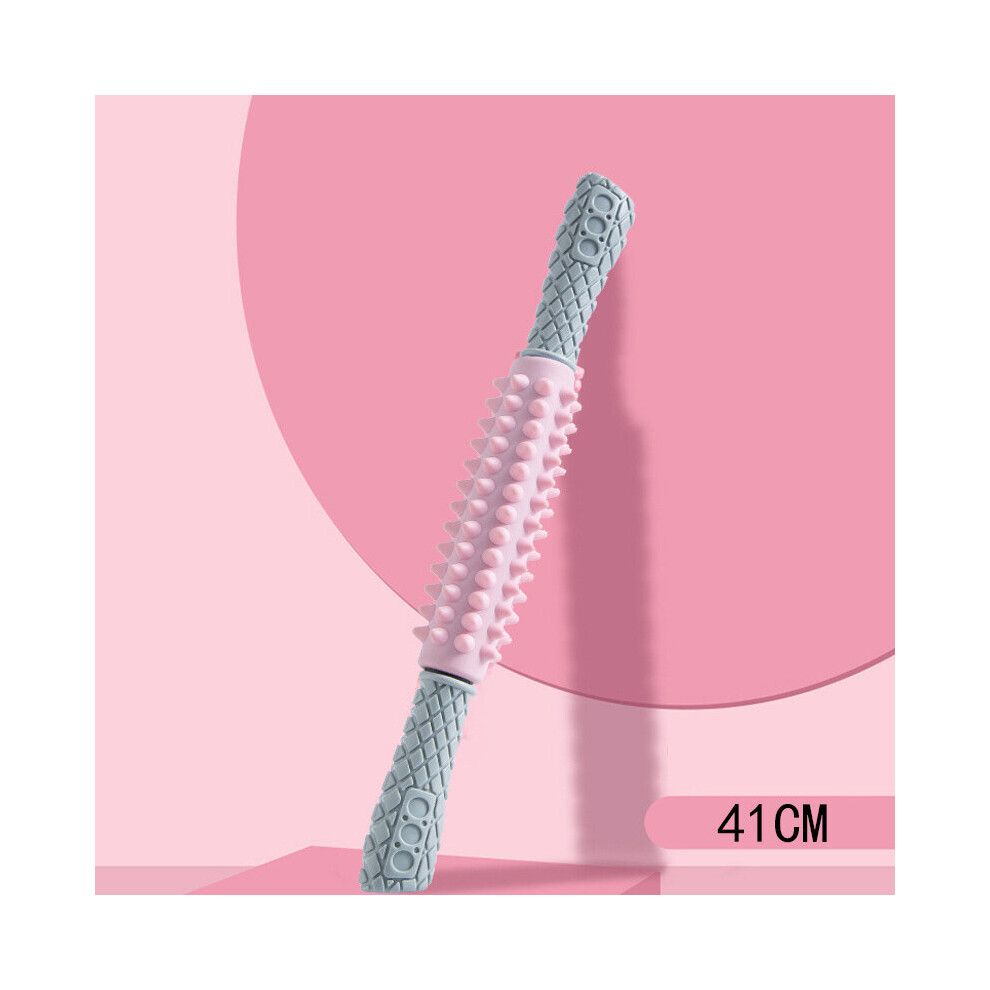 Dechoicelife Pink (A-) Muscle Massage Stick Mace Sports Roller Yoga Gear Fascia Muscle Relaxation Roller Yoga Muscle Massage
