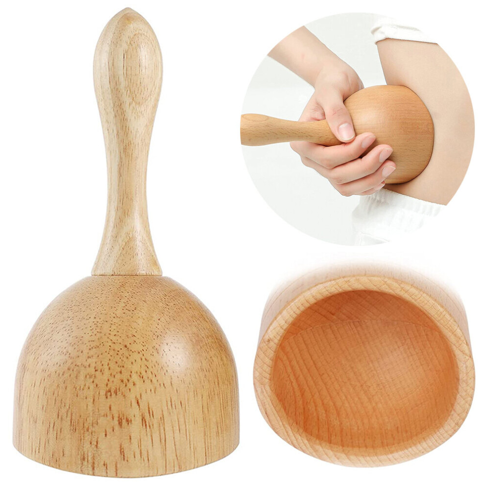 Dechoicelife (A-Style A) Smooth Wood Massage Cup Handheld Wooden Massage Therapy Cup For Lymphatic Drainage Anti-Cellulite Muscle Tension Relieves