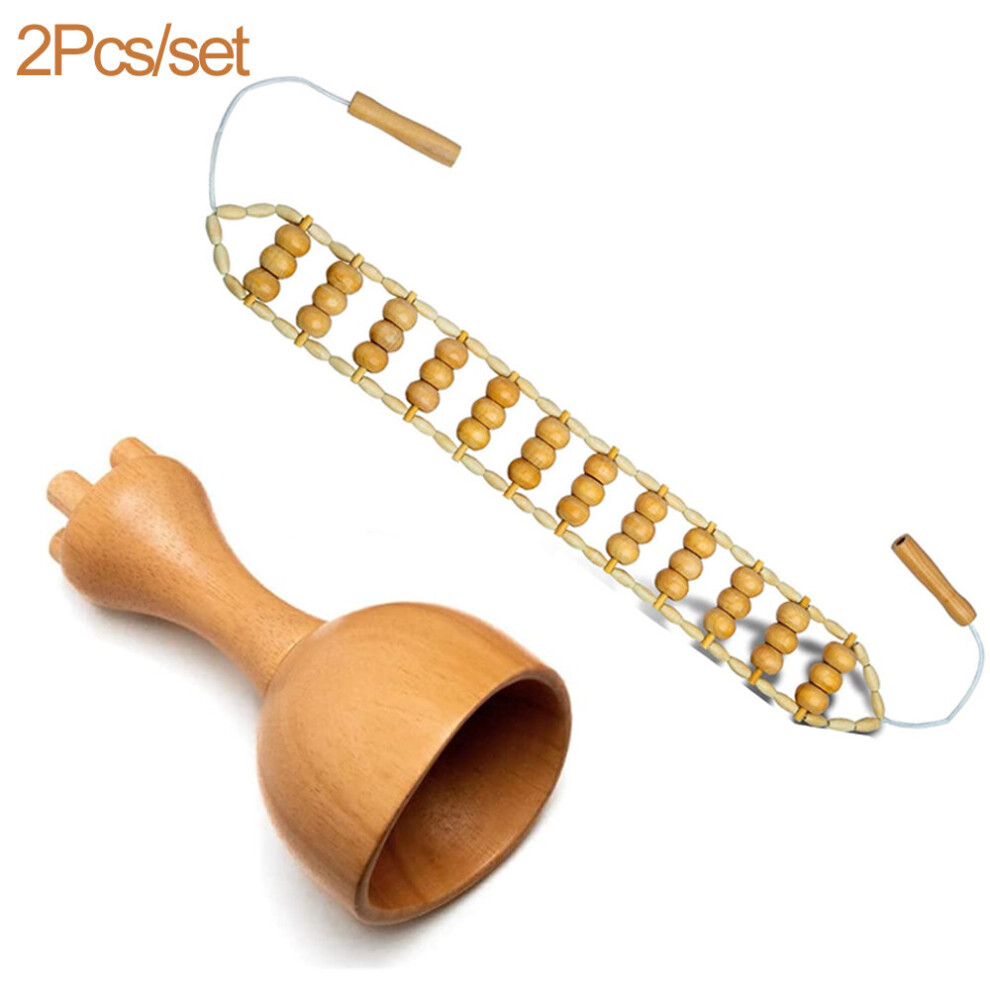 Dechoicelife Red (A-) Wood Therapy Massage Tools,Lymphatic Drainage Massager For Body Shaping, Anti Cellulite Body Sculpting Tools