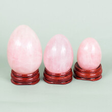 (a-3 pcs) Big Size Yoni Egg Set 50*38 mm Natural Rose Quartz Healing Massage Ball Kegel Exercise Tool Pelvic Floor Muscle Vaginal Massager