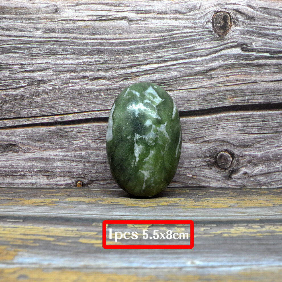 Dechoicelife (A-1Pcs 5.5X8cm) Tontin Jade Glaze Hot Stone Massage Set Massager Back Massageador Health Care Stones For Massage Spine Basalt Lava Stone Spa