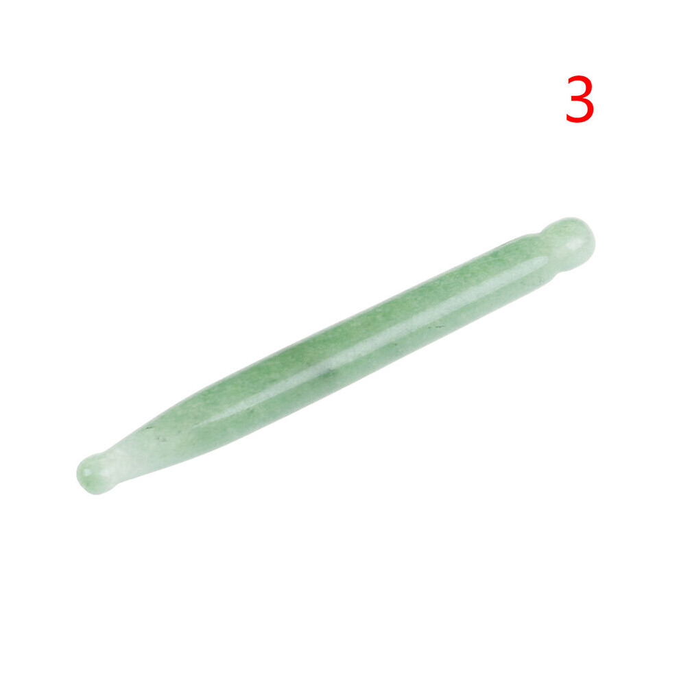 Dechoicelife (A-Auburn) Natural Jade Guasha Scraping Face Massage Wand For Therapy Stick Point Guasha Faical Massage Treatment Hot