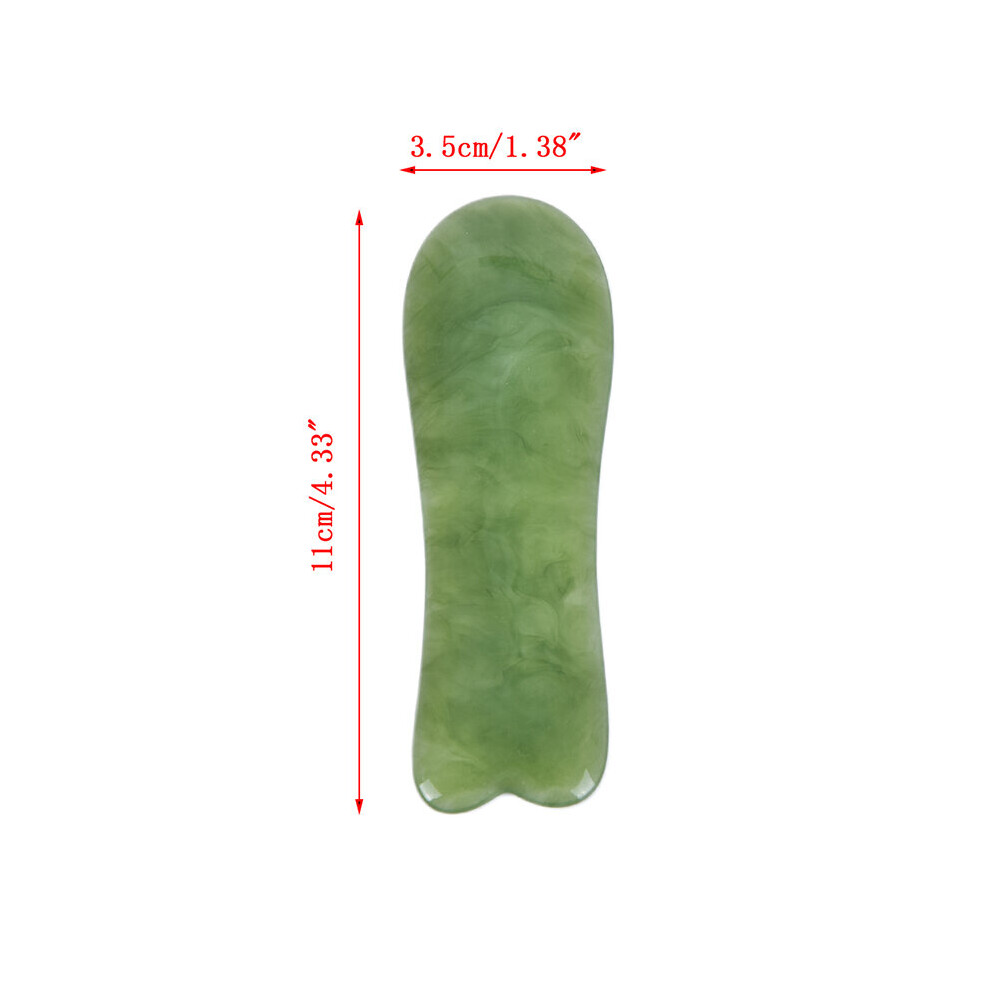 Dechoicelife Silver (A-) Natural Jade Guasha Scraping Face Massage Wand For Therapy Stick Point Guasha Faical Massage Treatment Hot