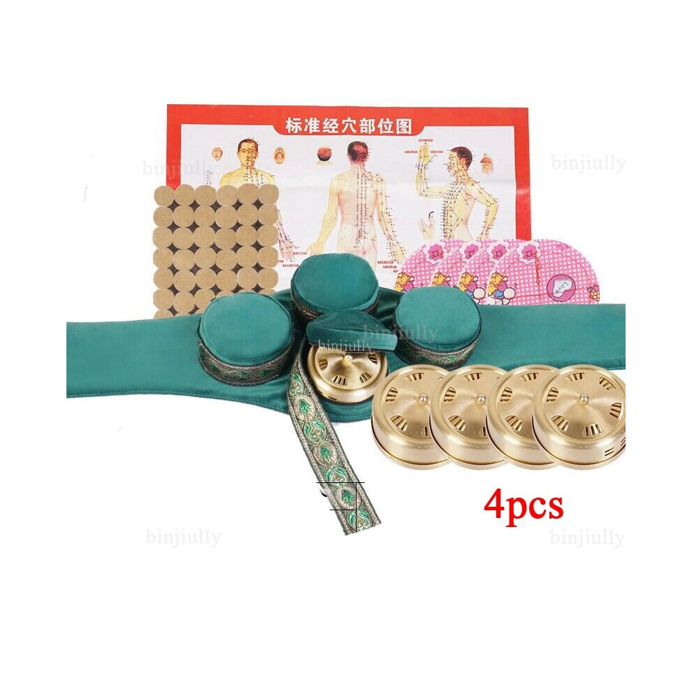 Dechoicelife (A-D) Brass Copper Moxa Moxibustion Box Bag Moxa Burner Acupuncture Roller Stick Holder Neck Arm Body Acupoint Massage Therapy Device