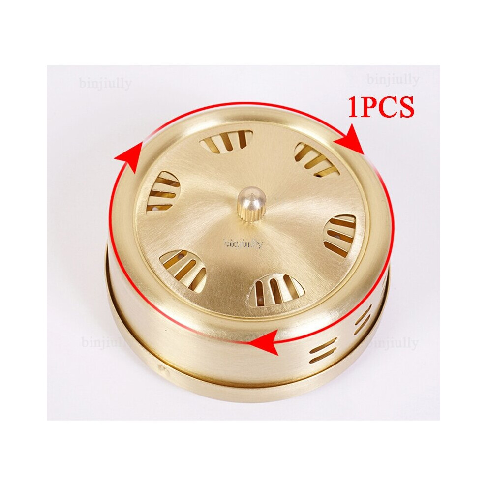 Dechoicelife (A-Copper Box) Brass Copper Moxa Moxibustion Box Bag Moxa Burner Acupuncture Roller Stick Holder Neck Arm Body Acupoint Massage Therapy Device