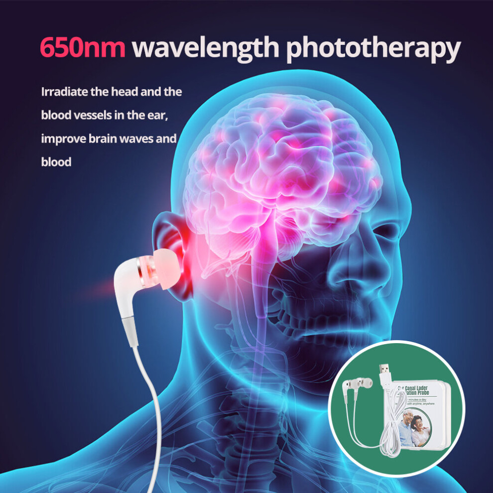 Tinnitus Ear Laser Therapy LLLT Irradiation Laser Physiotherapy Earplug Otitis Media Deafness Nose Rhinitis Sinusitis Treatment