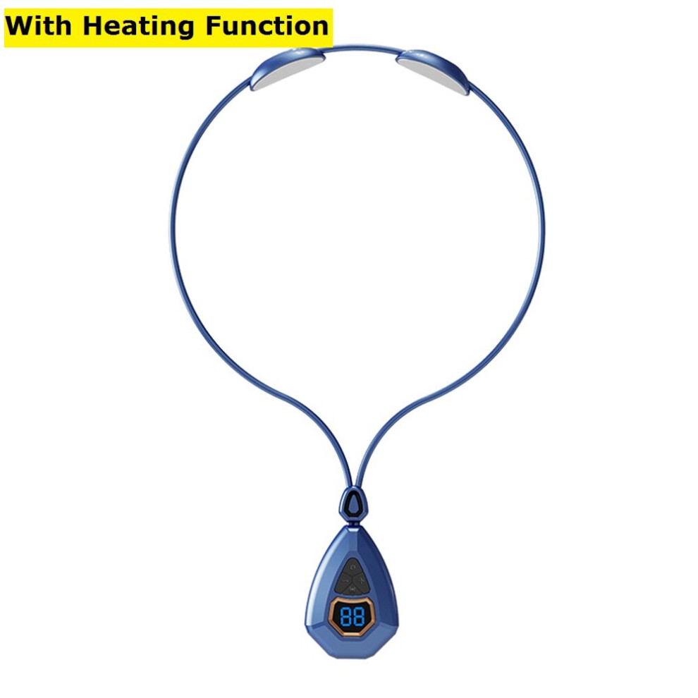 Dechoicelife (A-With Heating) Smart Heating Neck Massager Ems Pulse Neck Massage Pendant Neck Cervical Massager Relief Pain Muscle Stimulator Health Care