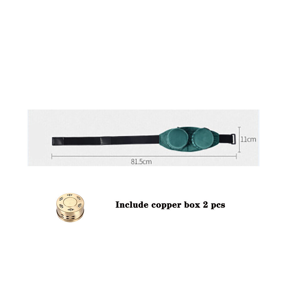 Dechoicelife Green (A-3-2) Velvet Moxibustion Box Bag Burner Acupuncture Meridian Heating Therapy Warm Pain Relief Free