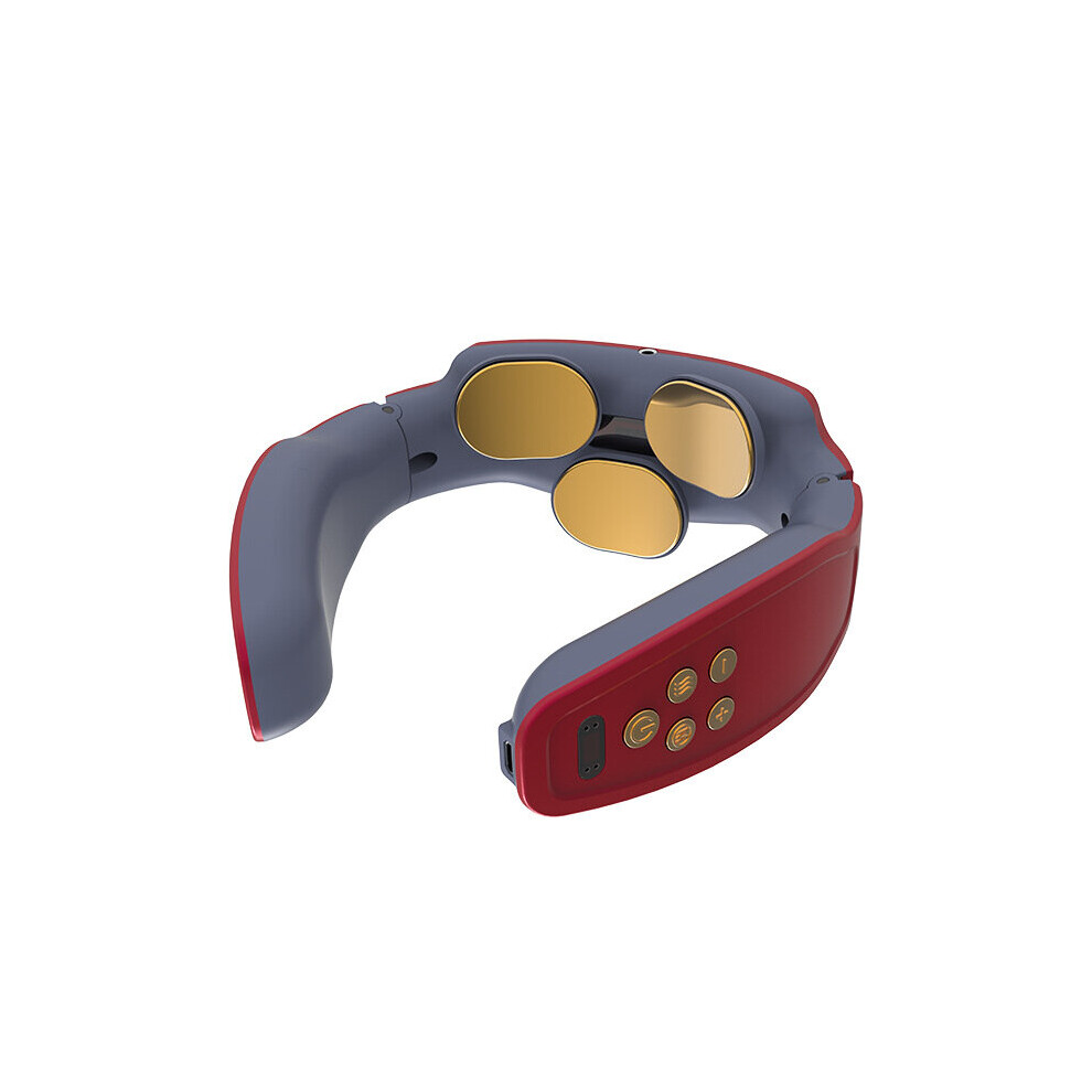 Dechoicelife (A-Auburn) Cervical Spine Massager Neck Physiotherapy Instrument Portable Intelligent Pulse Neck Massager Neck Protector Charging Heating