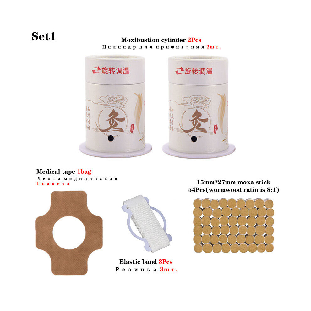 Dechoicelife (A-Set 1) Moxibustion Stick Burner Pure Mugwort Roll Warm Meridian Acupoint Moxa Therapy Yoga Physical Pain Relief
