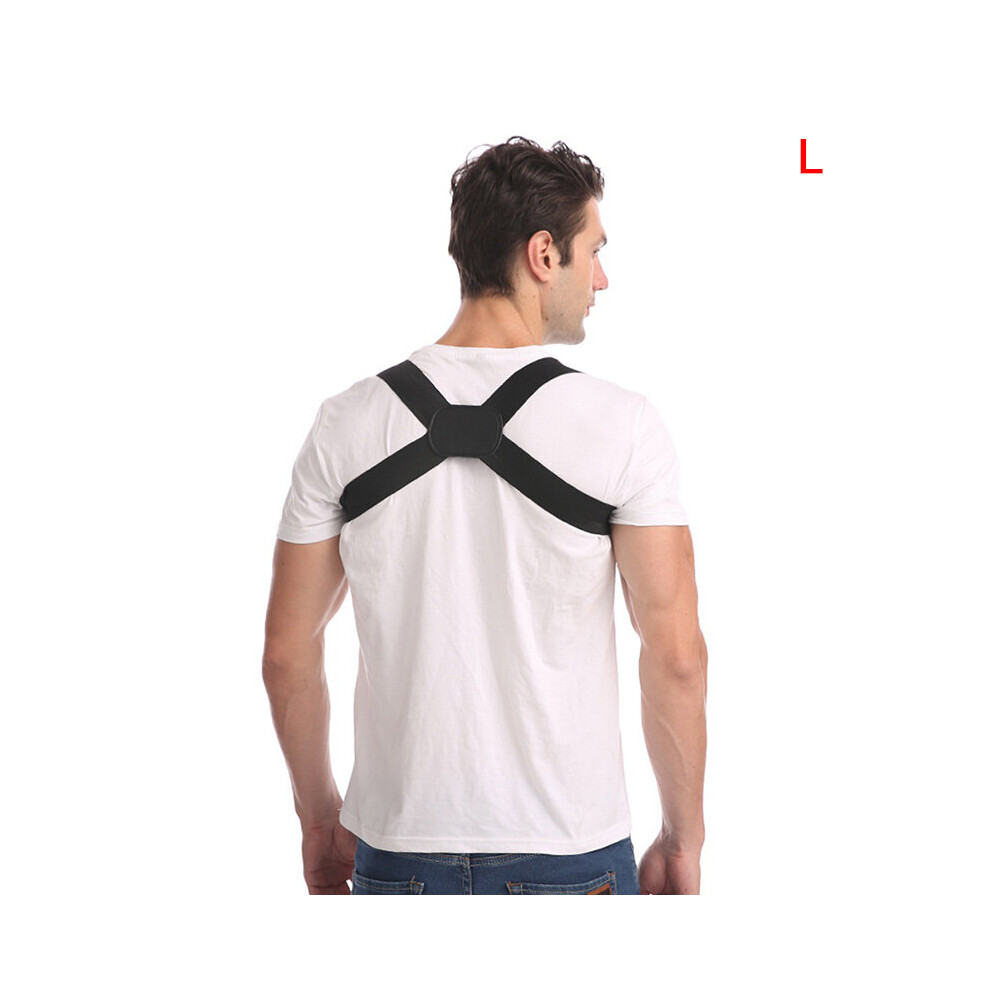 Dechoicelife Black (A-L-) 1Pc Back Posture Corrector Stealth Back Health Support Posture Corrector Shoulder Orthotics Spine Belt Correction Brace Strap