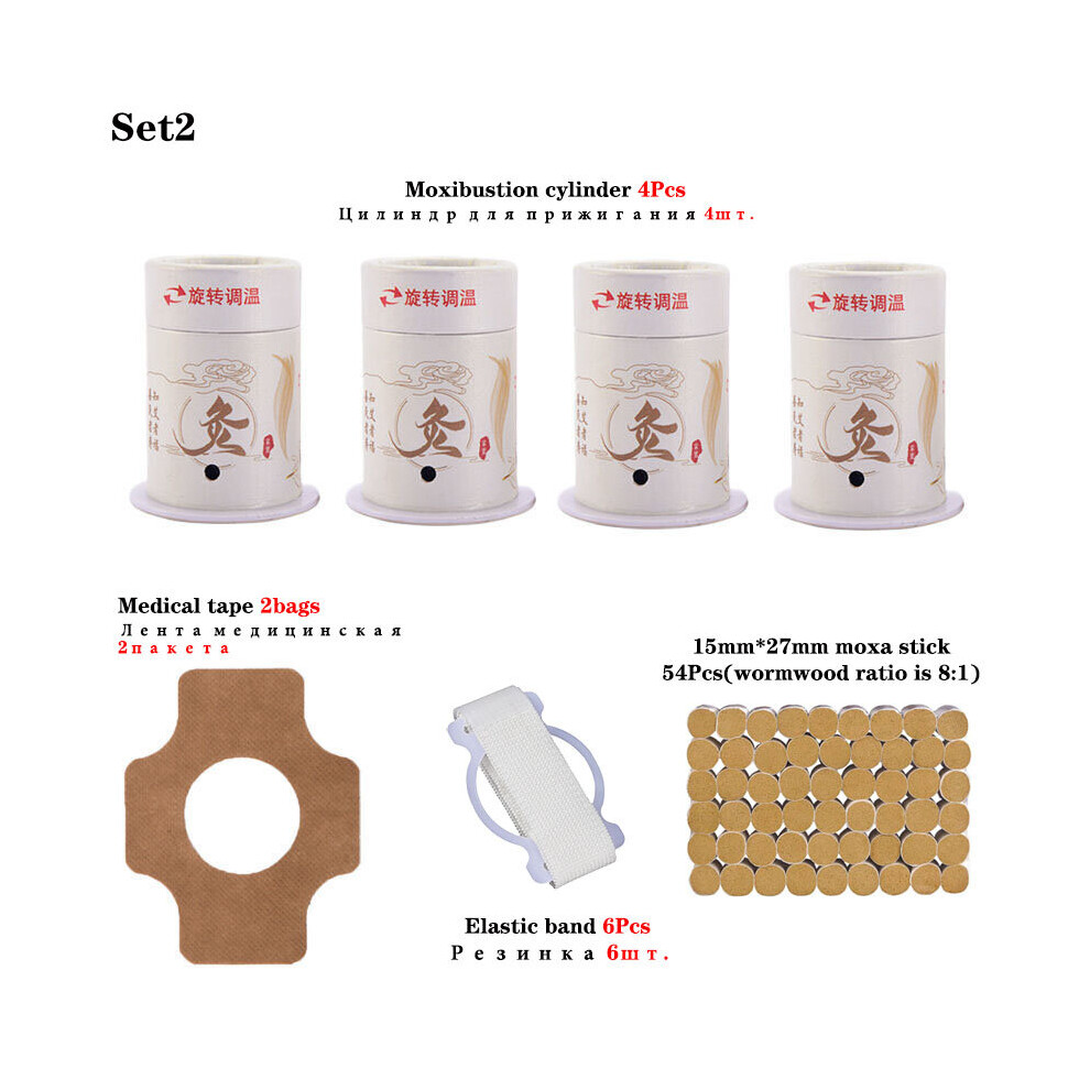 Dechoicelife (A-Set 2) Moxibustion Stick Burner Pure Mugwort Roll Warm Meridian Acupoint Moxa Therapy Yoga Physical Pain Relief