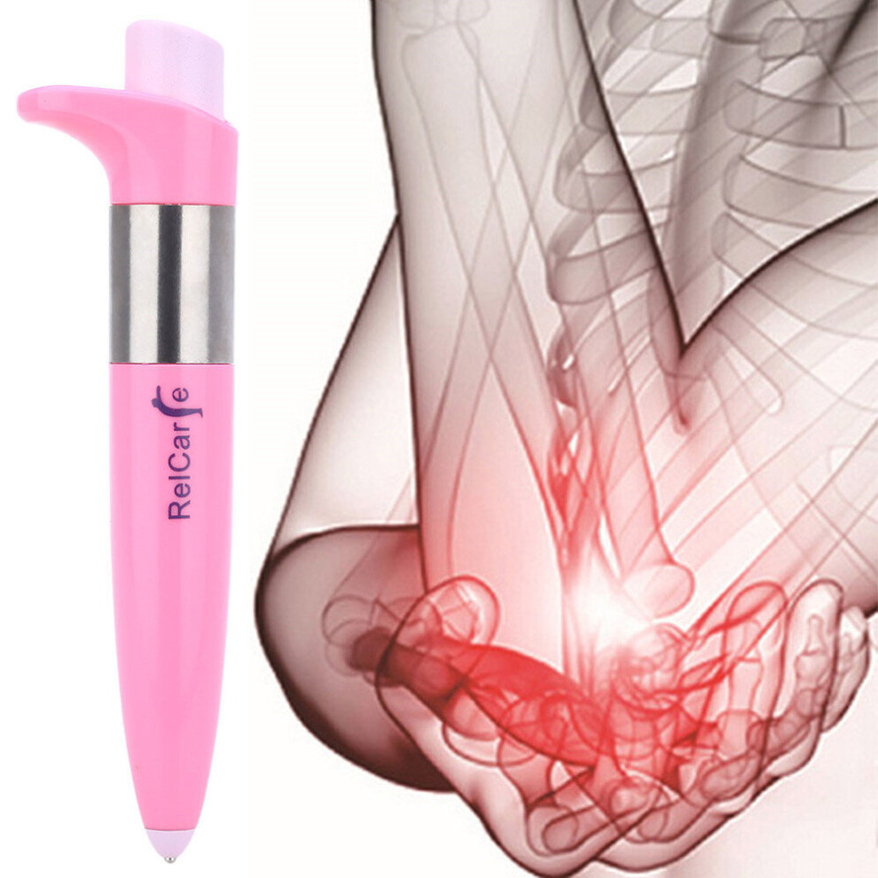 Dechoicelife Pink (A-) Electronic Handheld Point Massage Pen Pulse Analgesia Pen Pain Relief Sciatica Joint