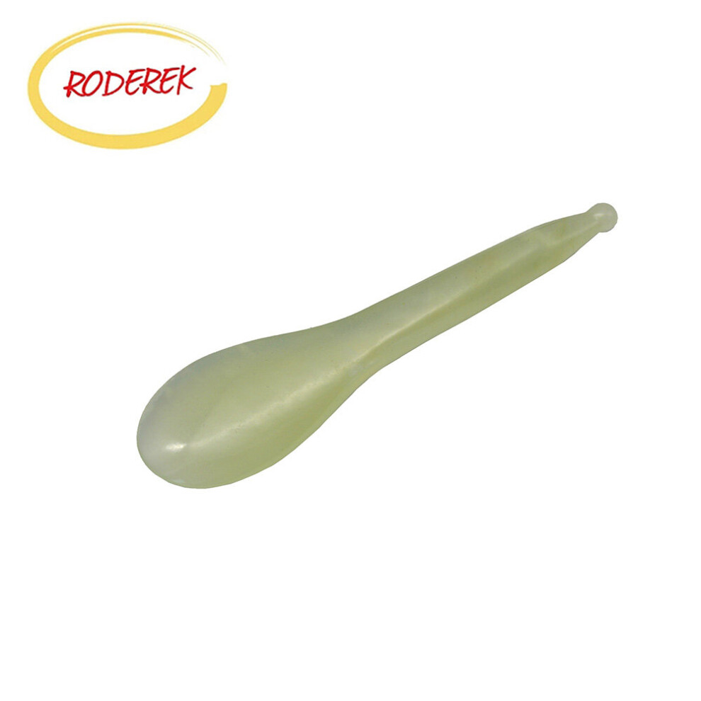 Dechoicelife Light/Green Xiuyan Jade Gua Sha Spoon Shape Acupoint Massage Guasha Massager Acupuncture Pen