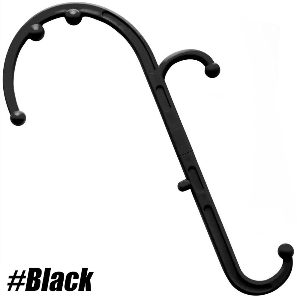 Dechoicelife Black (A-) Back, Neck And Foot Neck Massager For Trigger Point Fibromyalgia Pain Relief And Self Massage Hook Cane Therapy, Back Scratcher