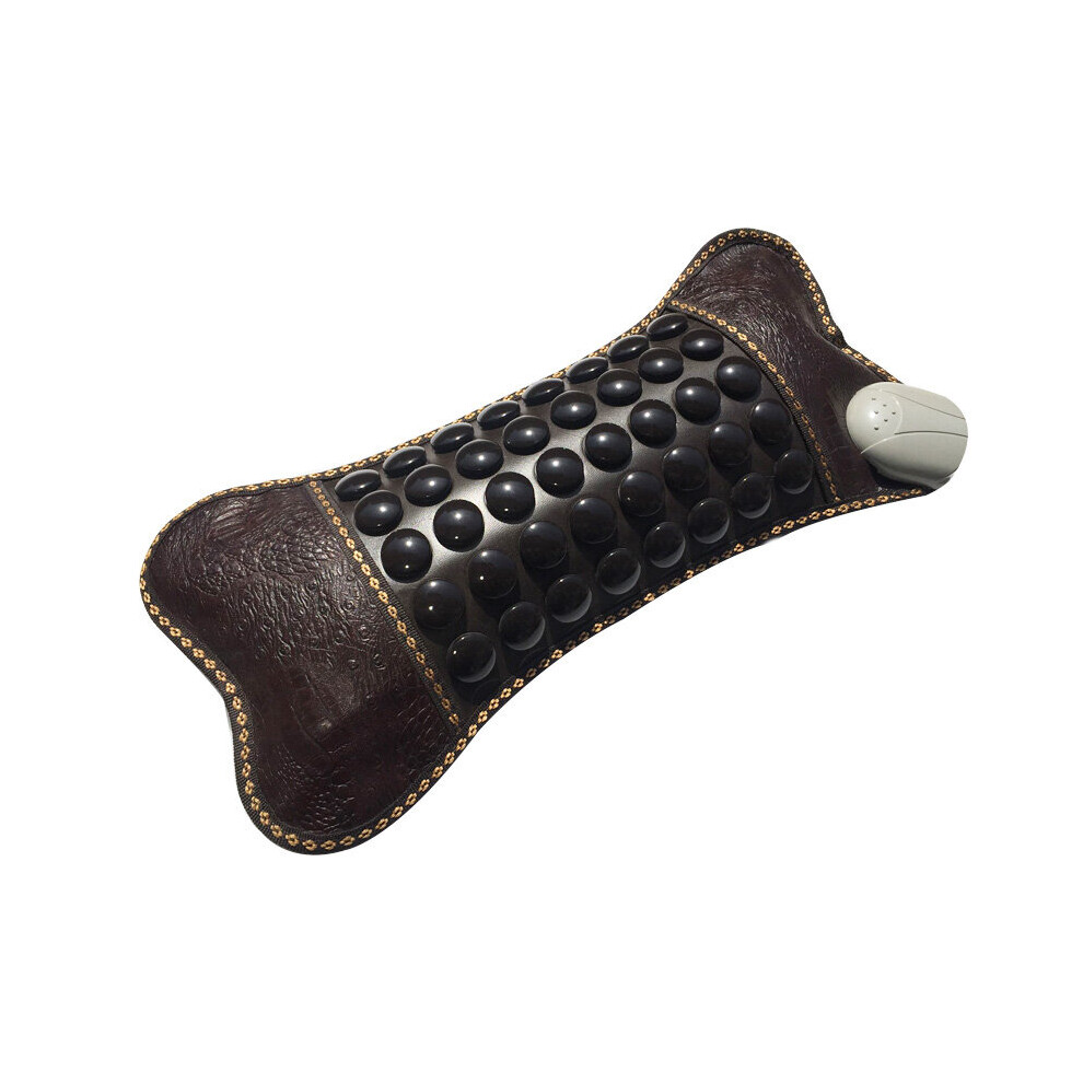 Dechoicelife Black (A-) Jade Heating Pillow Natural Tourmaline Germanium Stone Jade Cervical Pillow Neck Massager Help Sleep Relieve Pains Fatigue