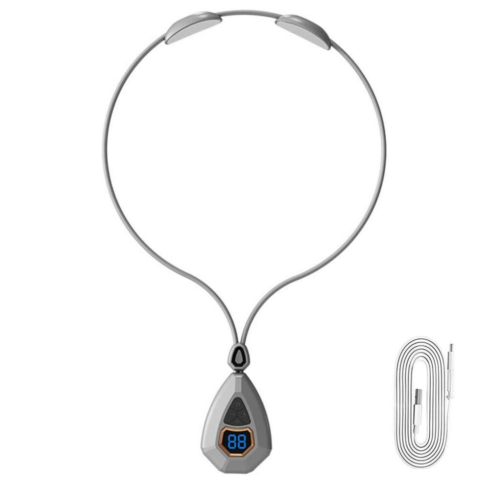 Dechoicelife (A-Champagne) Ems Lymphatic Relief Neck Massage | Heat Neck Massage Pendant Neck Brace Cervical Massage Gifts For Home Office Car