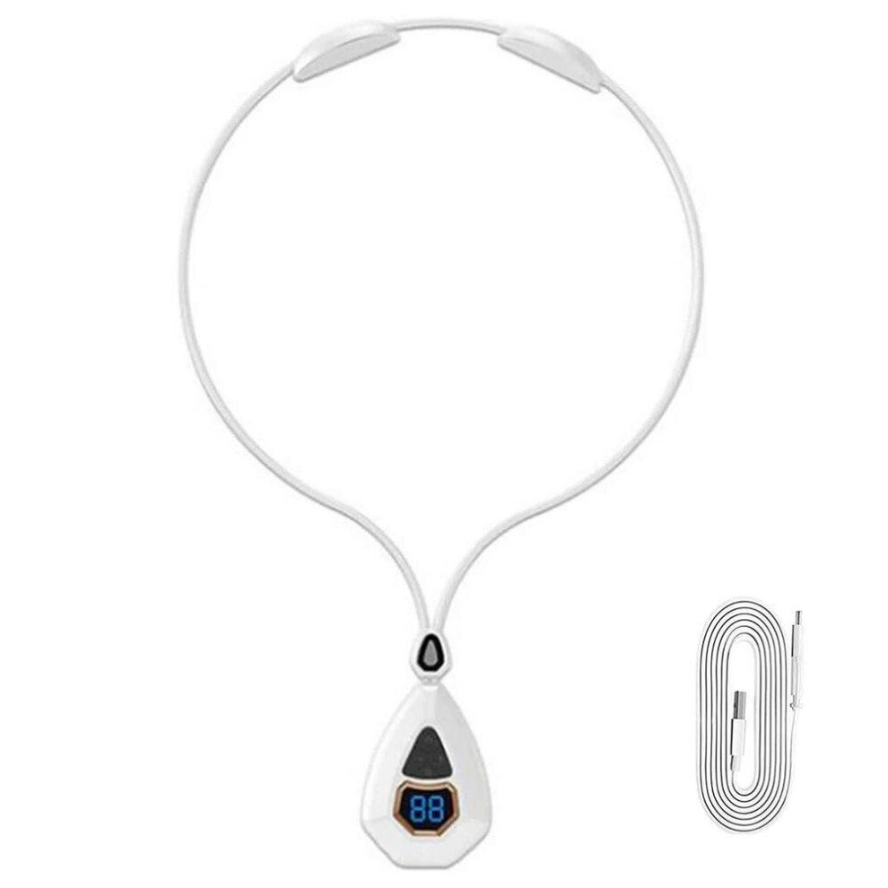Dechoicelife White (A-) Ems Lymphatic Relief Neck Massage | Heat Neck Massage Pendant Neck Brace Cervical Massage Gifts For Home Office Car