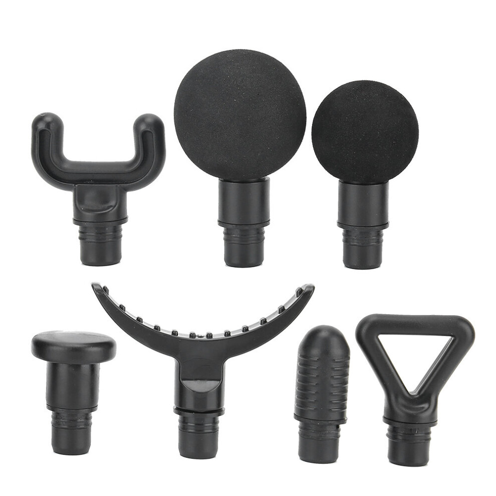 Dechoicelife 7Pcs 19Mm Caliber High Frequency Massage Gun Body Relaxation Fascia Massager Gun Replacement Head Massage Head Set Portable
