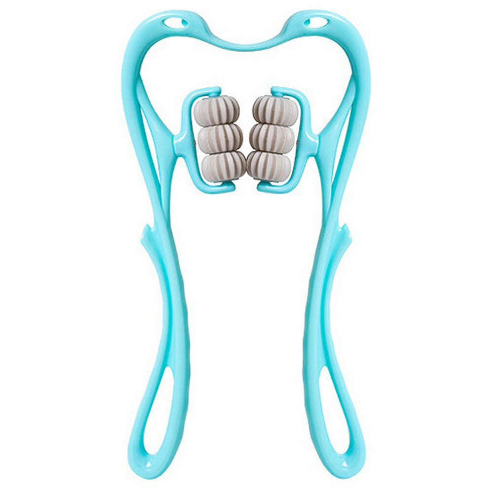 Dechoicelife Blue (A-) Six Balls Neck Massager Therapy Neck And Shoulder Trigger Point Roller Massagem Plastic Pressure Point Cervical Spine Massager