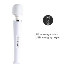 (a-V0134-W-USB) aiboduo Body Massager Wand Vibrator Powerful Huge Head Body Neck Massage Magic Vibration Female Personal Product Massage Stick