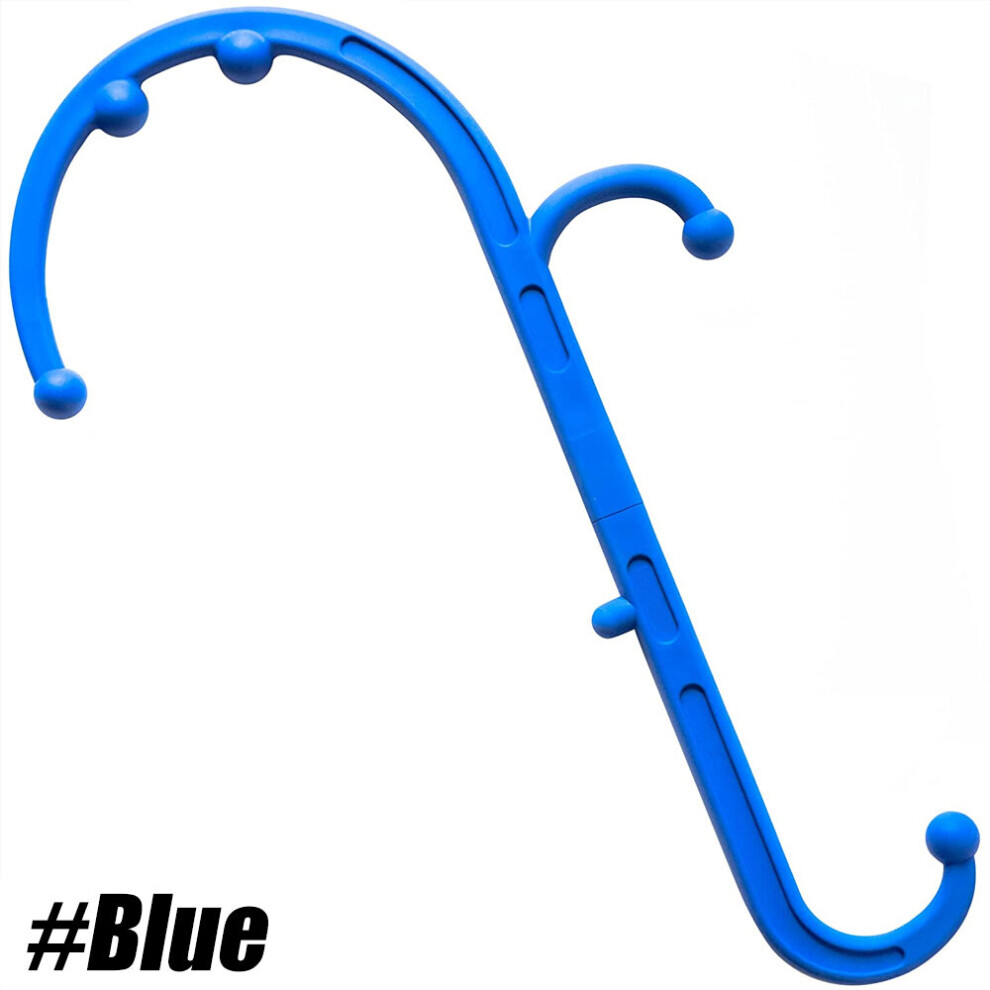 Dechoicelife Blue (A-) Tcare Back, Neck And Foot Massager For Trigger Point Fibromyalgia Pain Relief And Self Massage Hook Cane Therapy, Back Scratcher