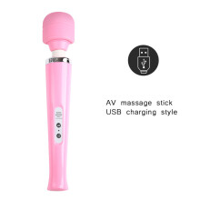(a-V0134-P-USB) aiboduo Body Massager Wand Vibrator Powerful Huge Head Body Neck Massage Magic Vibration Female Personal Product Massage Stick