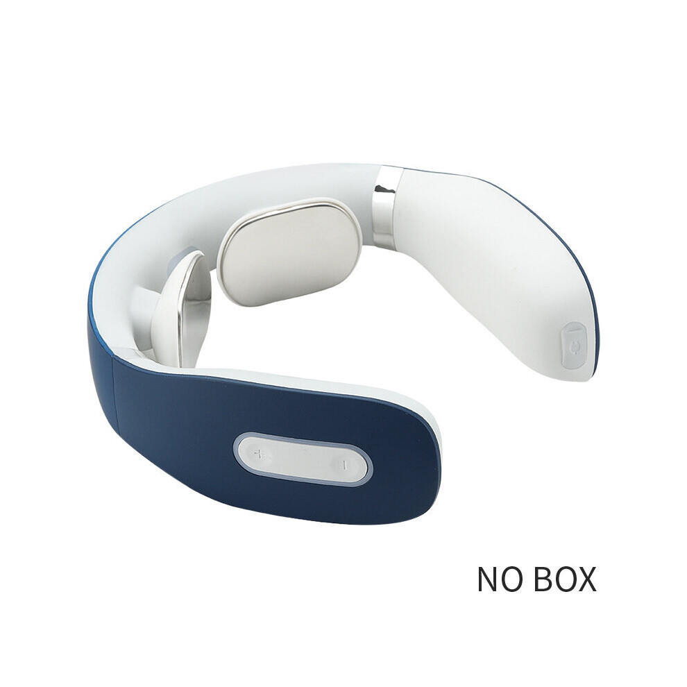 Dechoicelife Blue (A-No Box ) Electric Back And Neck Pulse Massager With Voice Therapy Massage Voice Broadcast Echargeable Heating Function Neck Massager