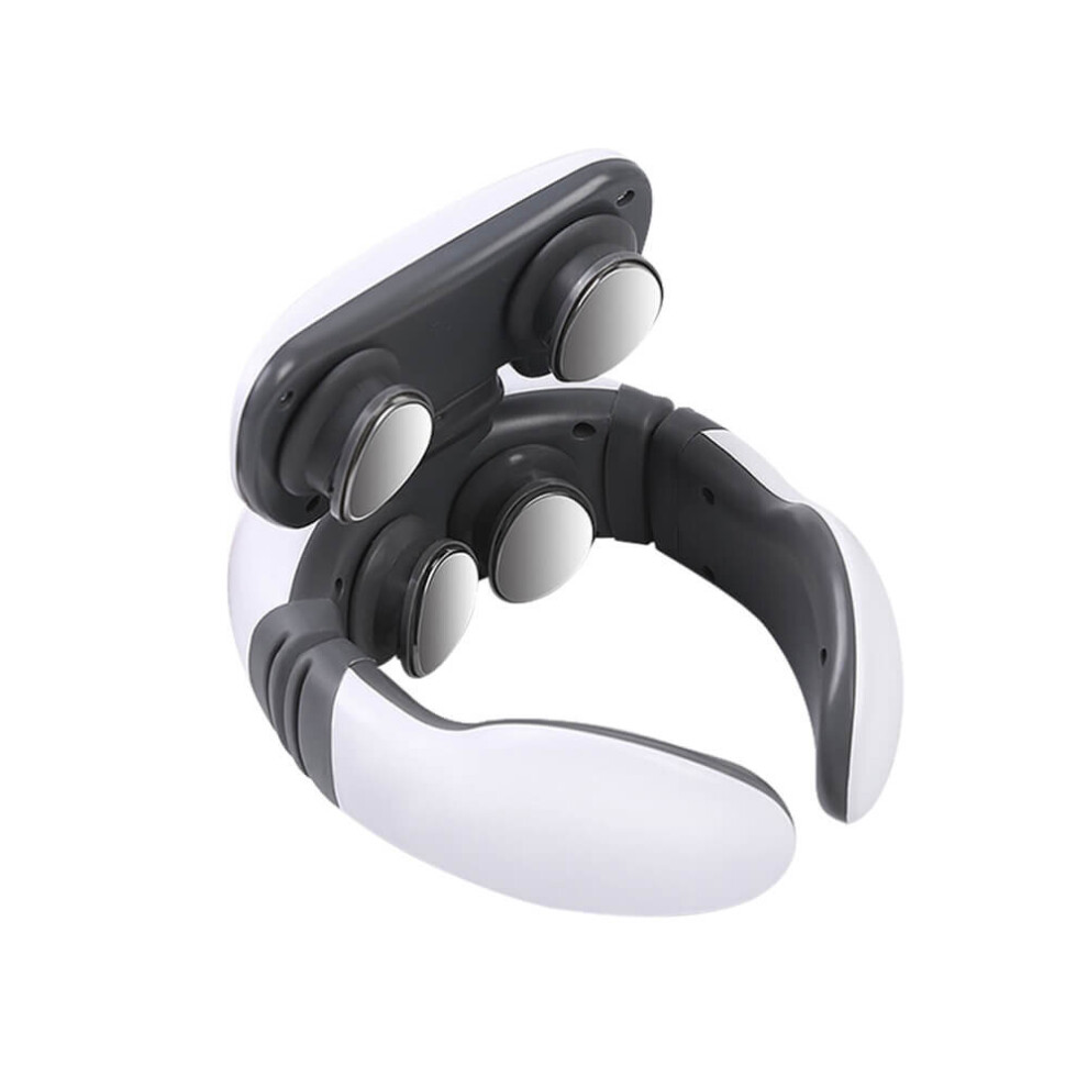 Dechoicelife White (A-) Smart 4D Magnetic Shoulder Neck Massager Pulse Far Infrared Heated Electric Pain Relief Cervical Massage With Remote Control