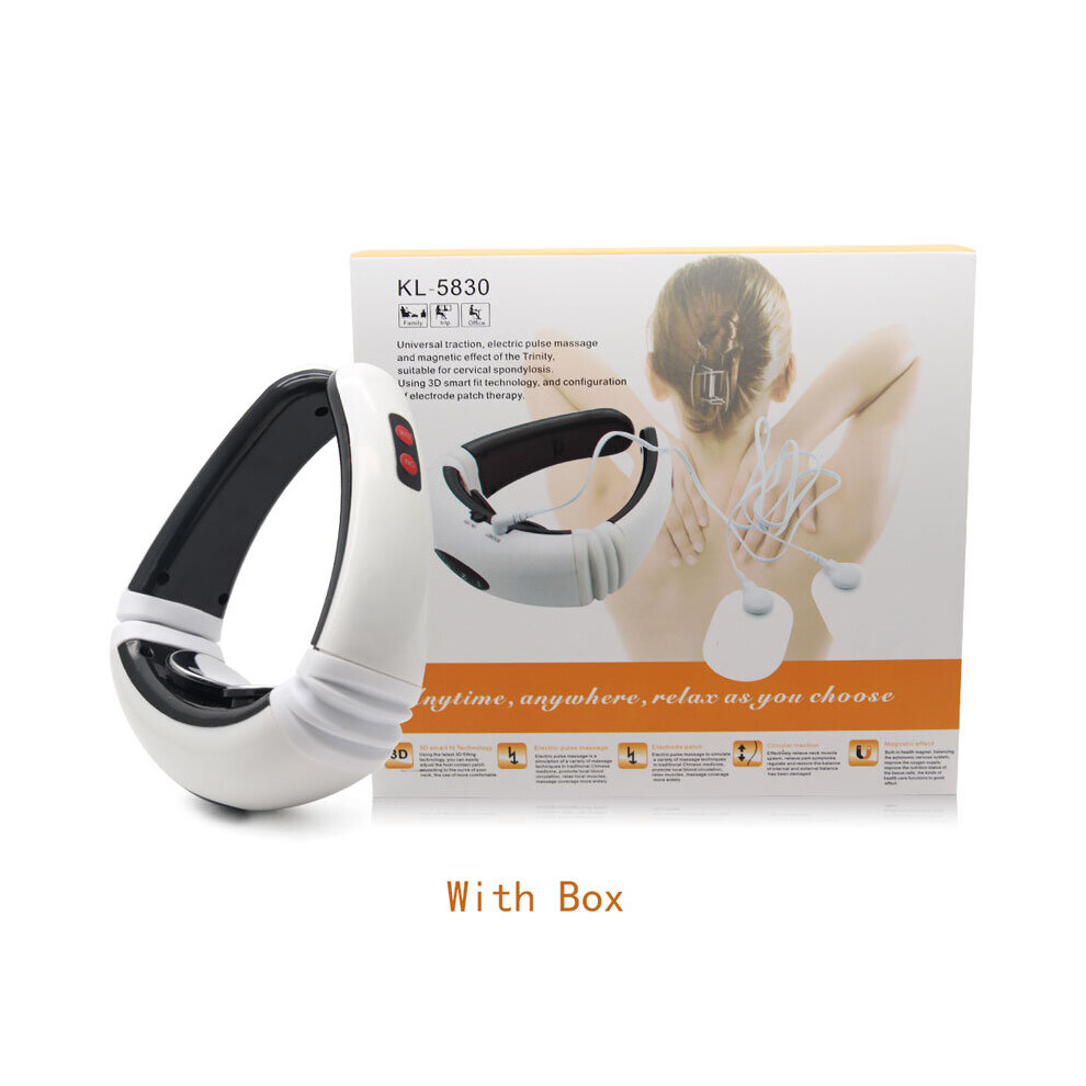 Dechoicelife (A-Box) Electric Pulse Back And Neck Massager 6 Modes Power Control Far Infrared Pain Relief Tool Health Care Relaxation Therapy
