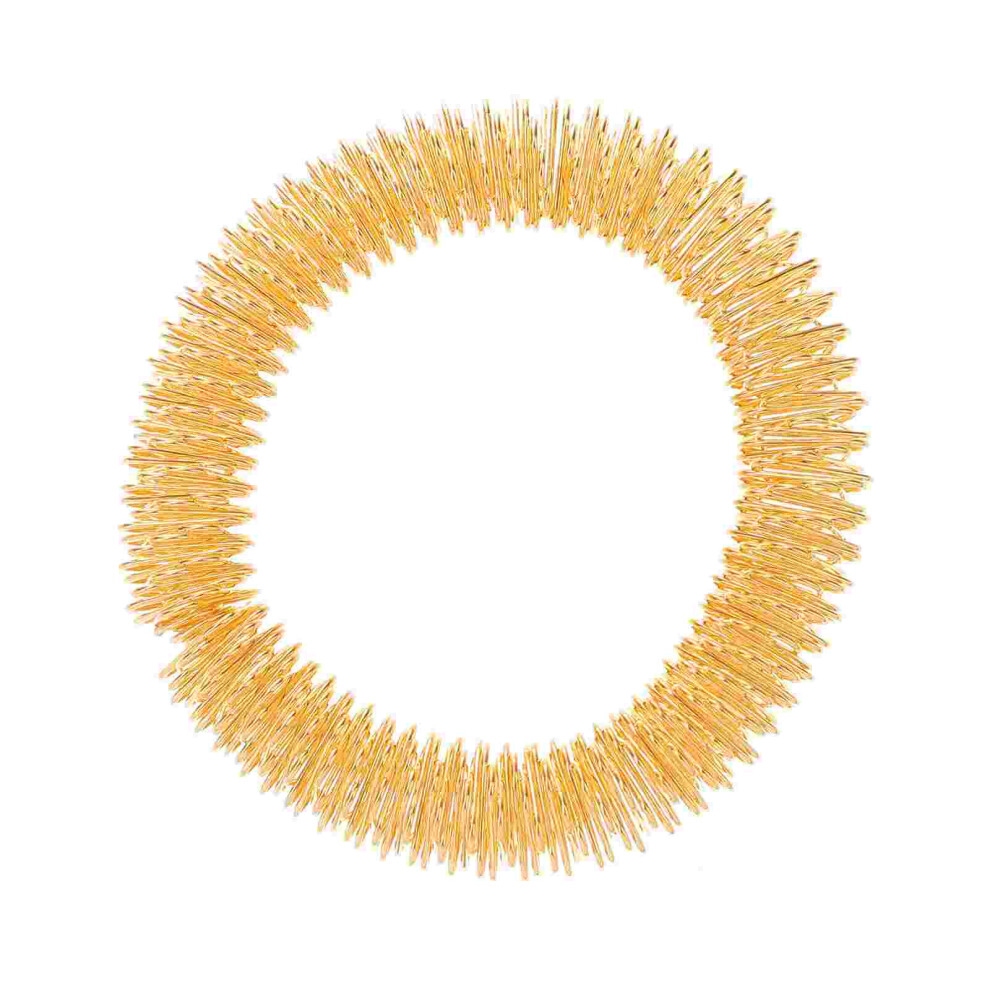 Dechoicelife Golden (A-) Metal Acupressure Ring Bracelet For Improved Circulation And Finger Pressure Relief