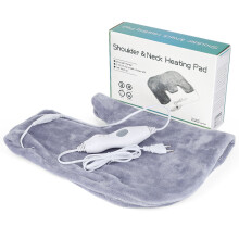 (a-grey) Soft Electric Heating Pad For Shoulder Neck Waist Belly Back Leg Heated Blanket Winter Heater Warmer Relieve Pain Therapy Mat