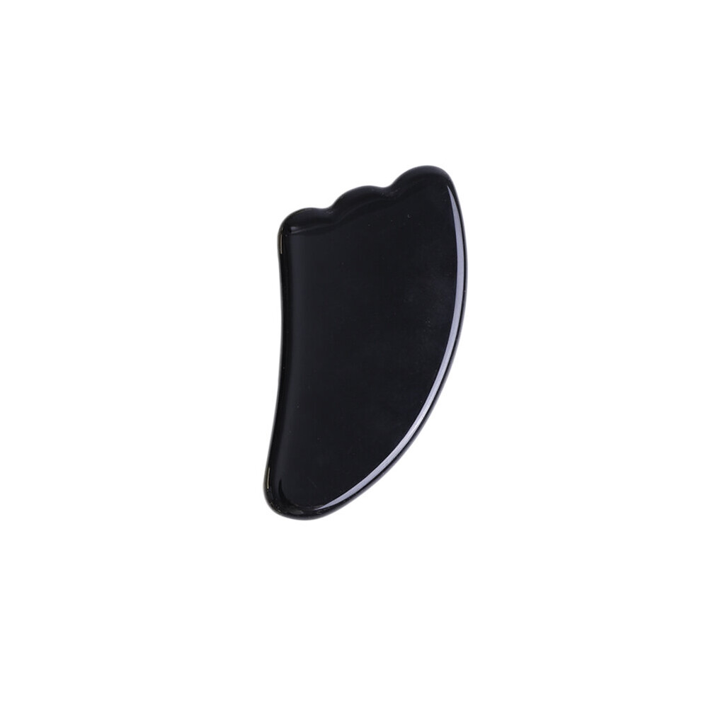 Dechoicelife (A-Type F) Natural Obsidian Face Massage Roller Gouache Scraper Guasha Massage Tool Gouache Stone Facial Jade Roller Massager Face Scraper