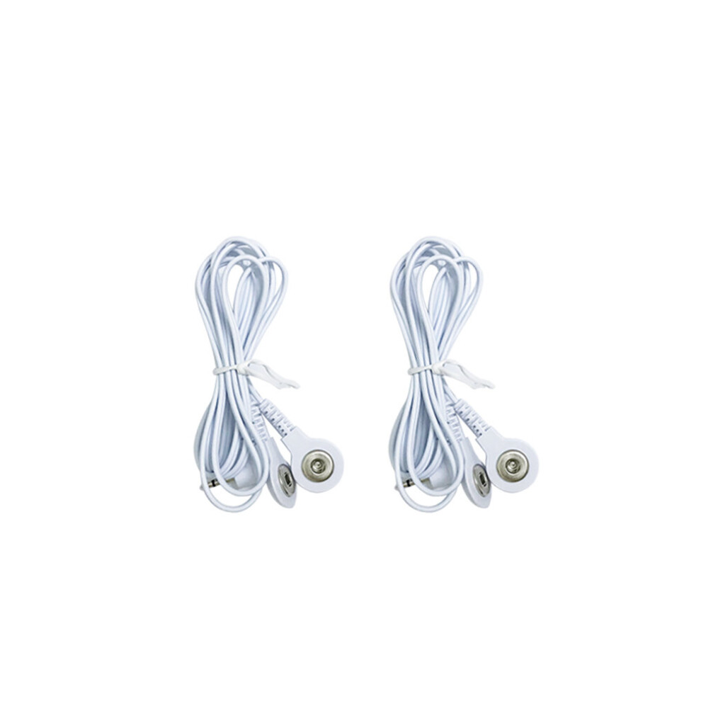 Dechoicelife (A-2Pcs Cables) Ems Massager Gloves For Tens Machine Acupuncture Therapy Massager Meridian Physiotherapy Massager Accessories Electrodes Pads